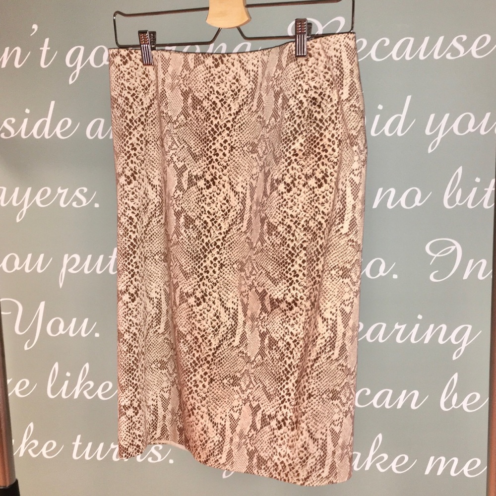 SNAKE PRINT PENCIL SKIRT